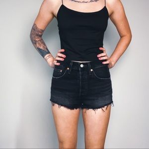 Levi’s 501 Buttonfly Black Jean Shorts